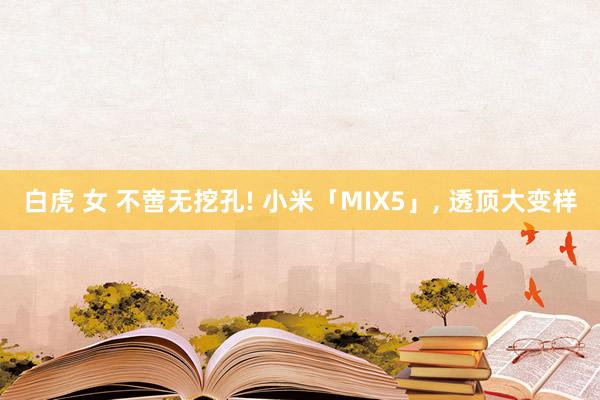 白虎 女 不啻无挖孔! 小米「MIX5」， 透顶大变样