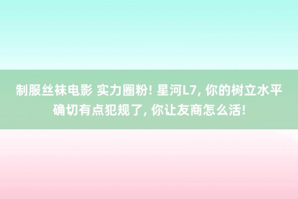 制服丝袜电影 实力圈粉! 星河L7， 你的树立水平确切有点犯规了， 你让友商怎么活!